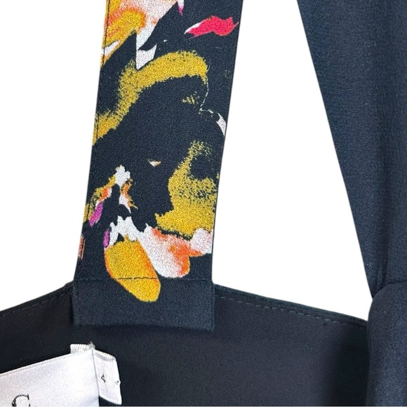 A.L.C. - Women’s ‘Natalia’ Silk Maxi Dress, Floral Mixed Print - Black, Size 4 - Picture 15 of 17